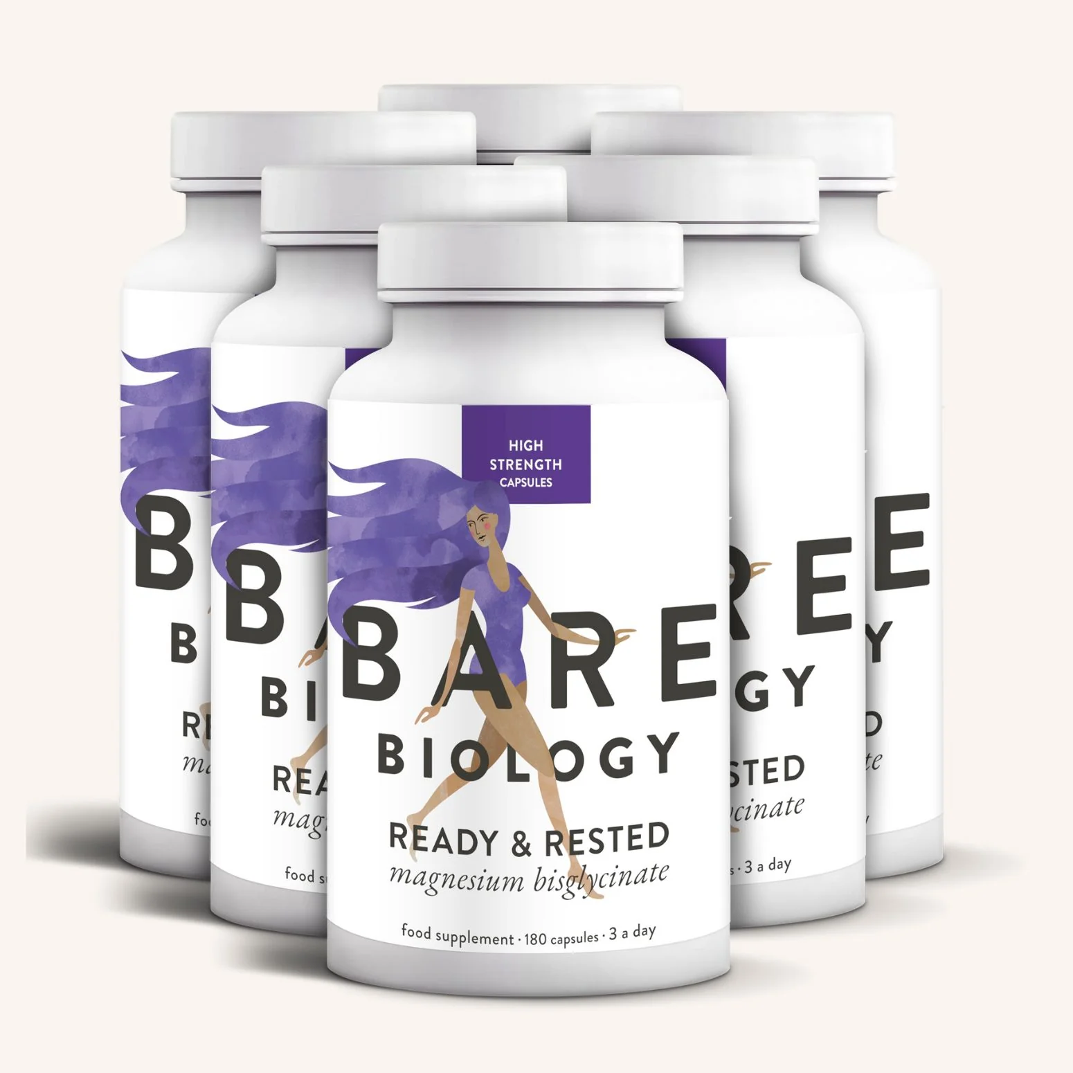 Ready & Rested Magnesium Bisglycinate 375mg 180 Capsules - Image 6
